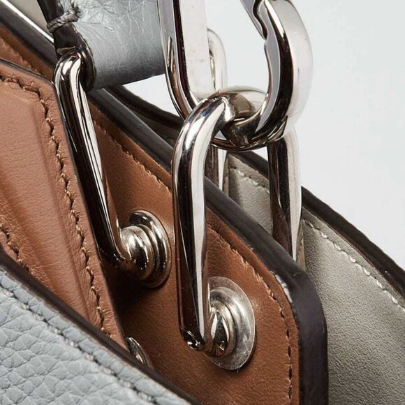 Fendi Grey Calf Leather Peekaboo ISEEU Mini Satchel Bag - 7VA530 - Picture 12 of 12